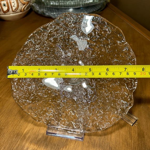 Ice Sculpture PUKEBERG Sweden Art Glass Free Form CANDLE HOLDER Vintage - Picture 8 of 8